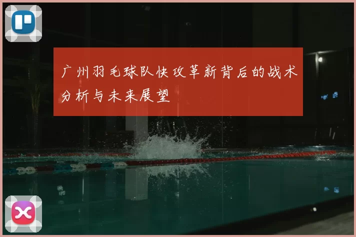广州羽毛球队快攻革新背后的战术分析与未来展望
