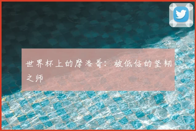 世界杯上的摩洛哥：被低估的坚韧之师